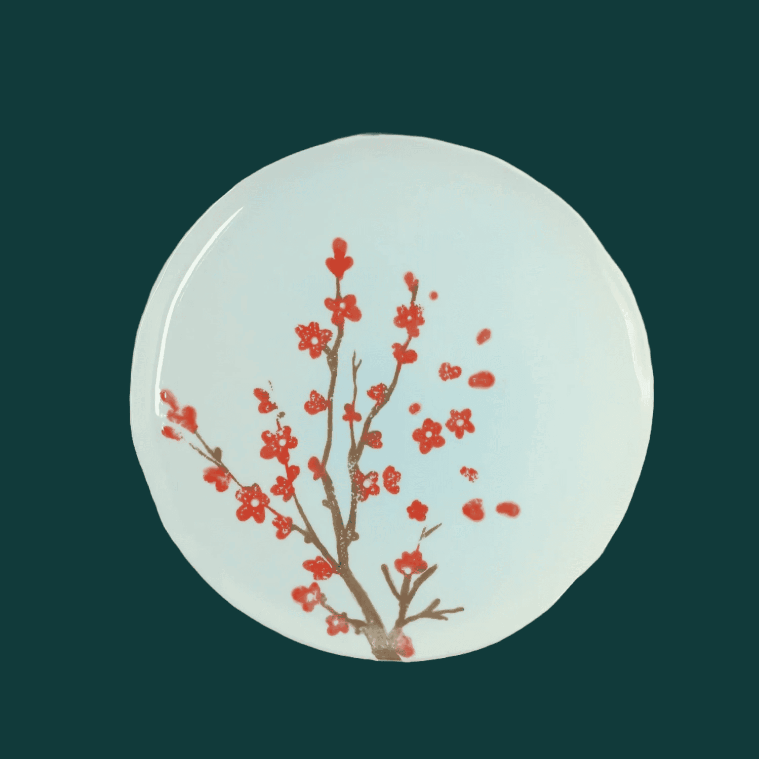 Teller Pfirsichblüte Himmelblau	Ø 23 cm