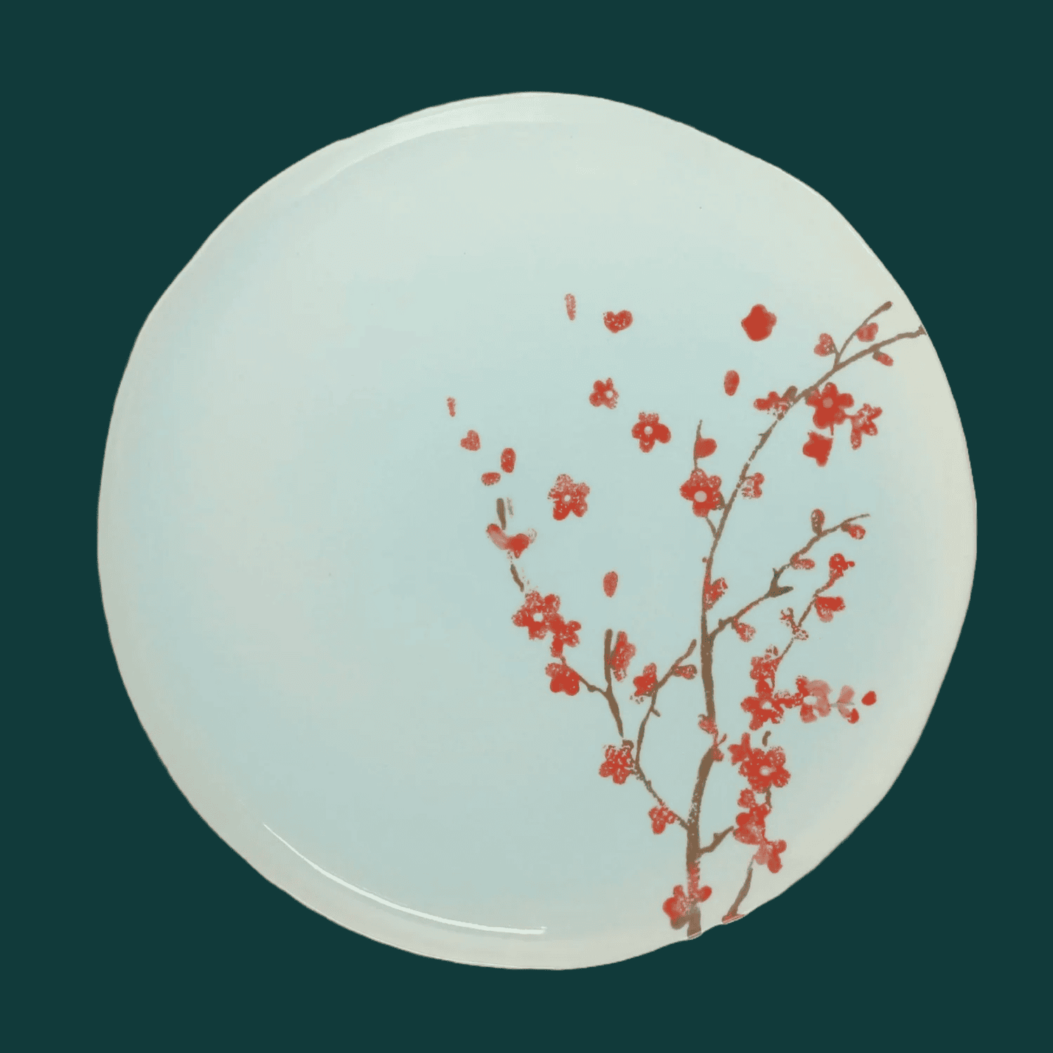 Teller Pfirsichblüte Himmelblau Ø 29 cm