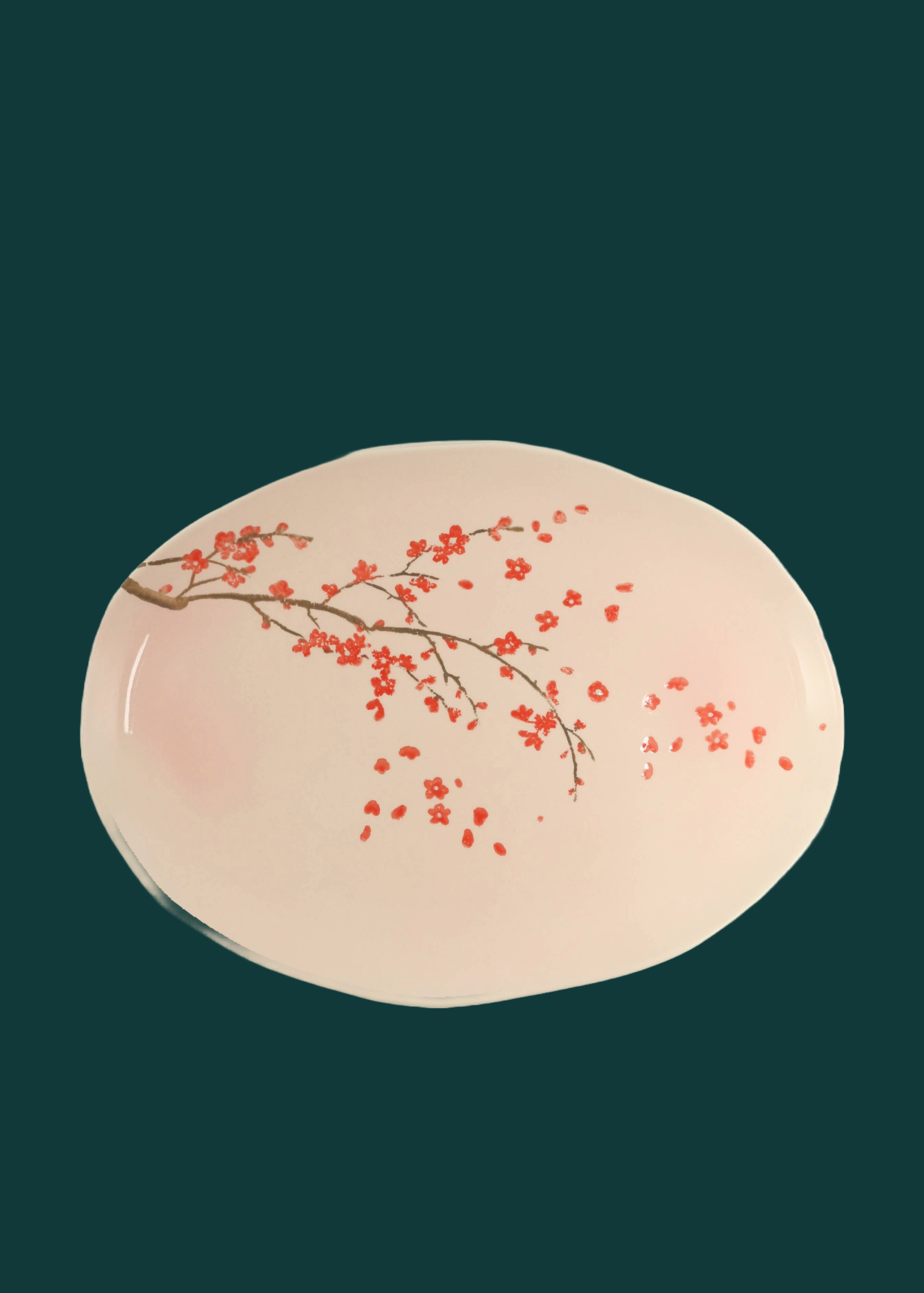 Schale oval Pfirsichblüte Rosarot
