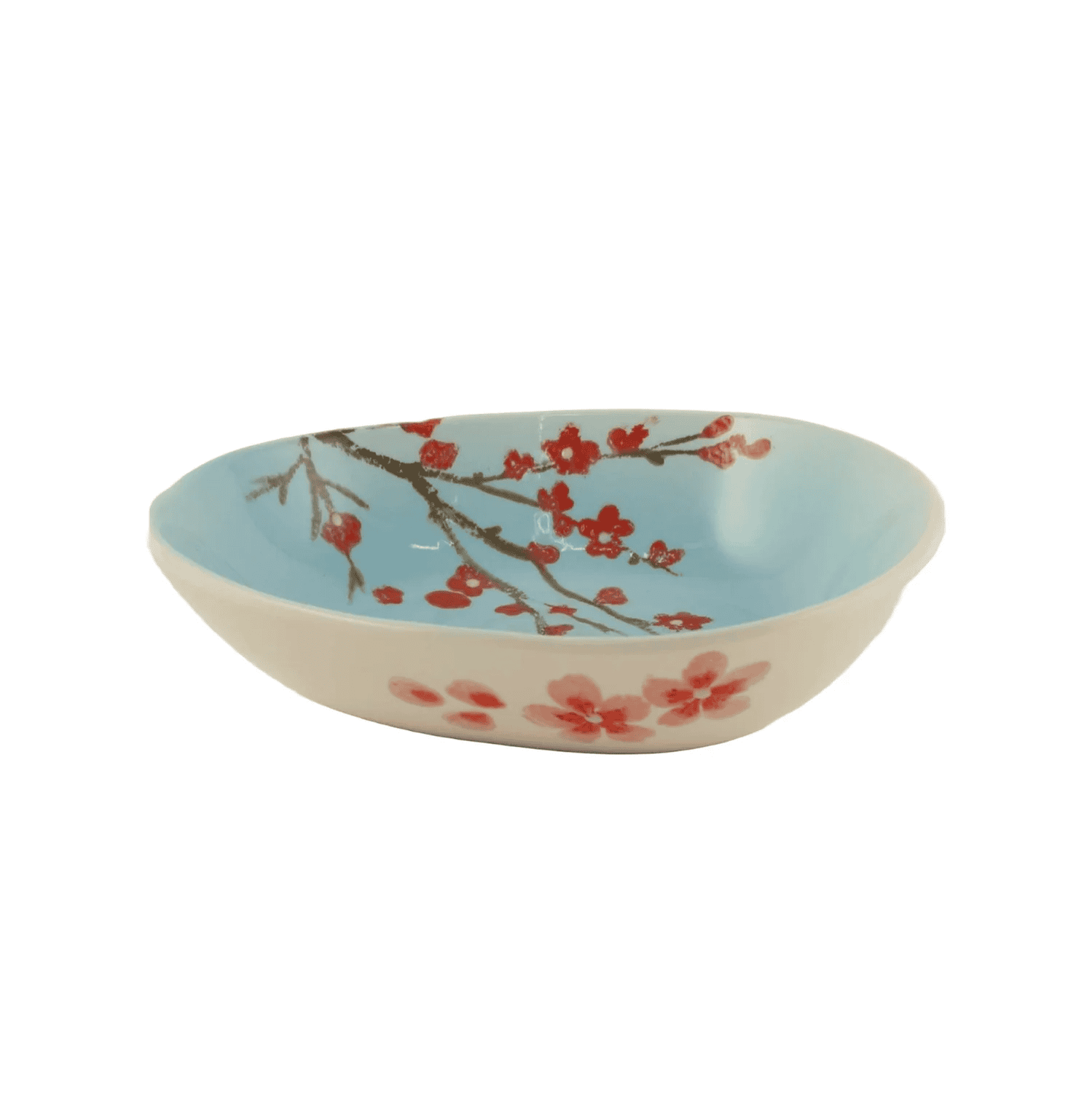 Bowl oval Pfirsichblüte Himmelblau