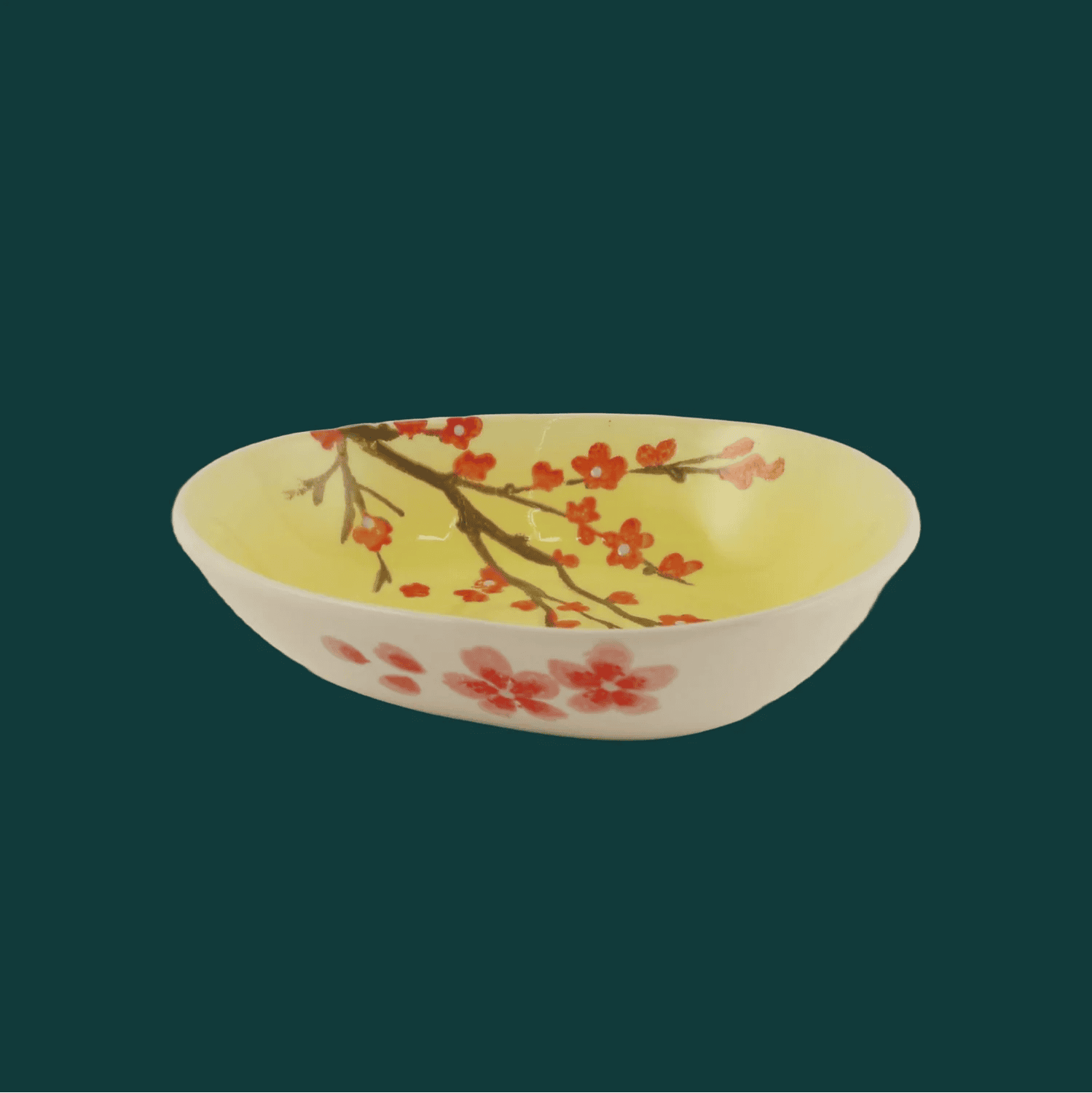 Bowl oval Pfirsichblüte Zitronenfalter