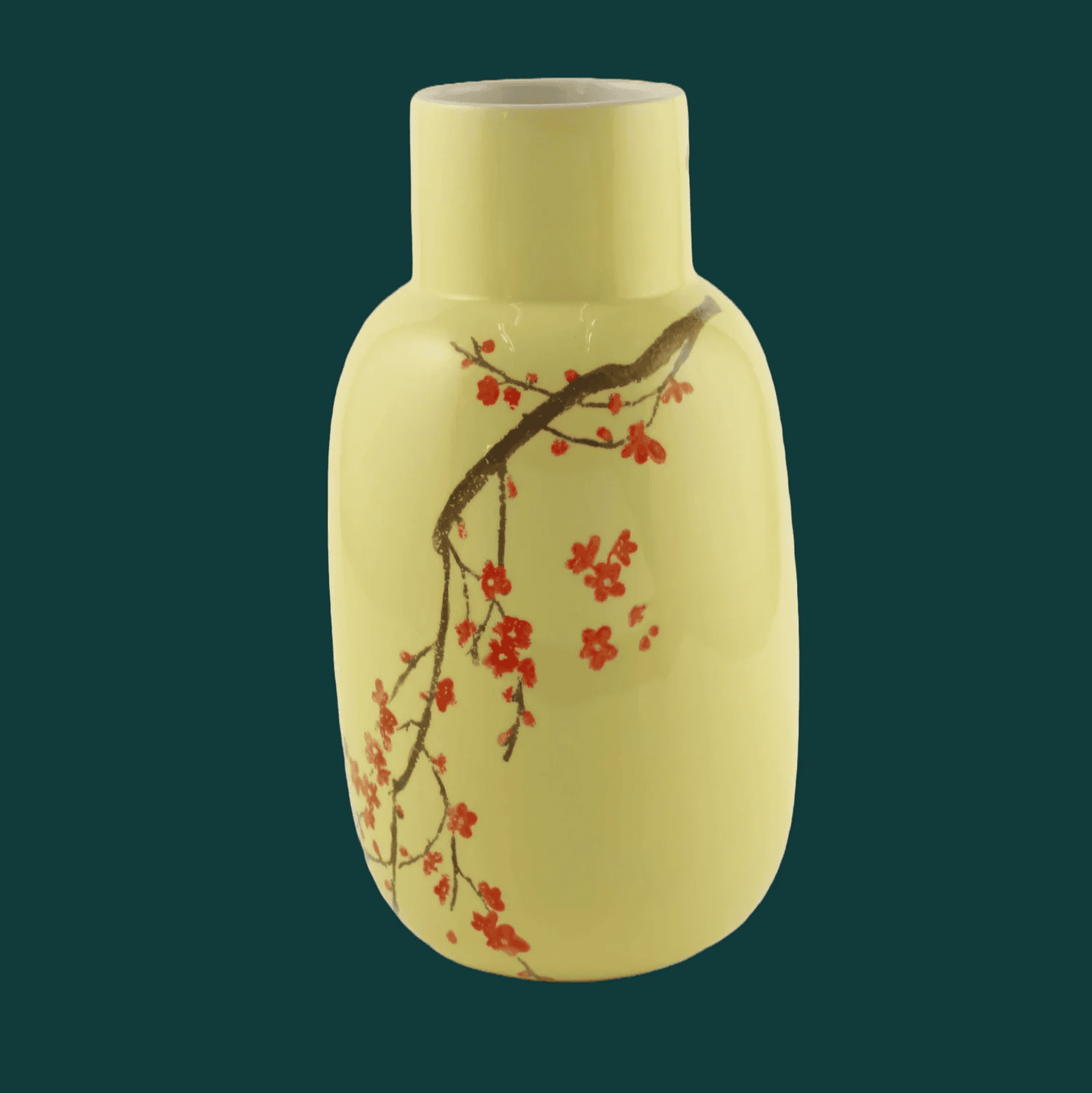 Vase Pfirsichblüte Zitronenfalter