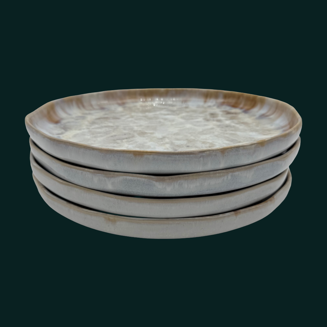 4-er Teller Karl - Caramella - 28cm, handgemacht & feuerfest