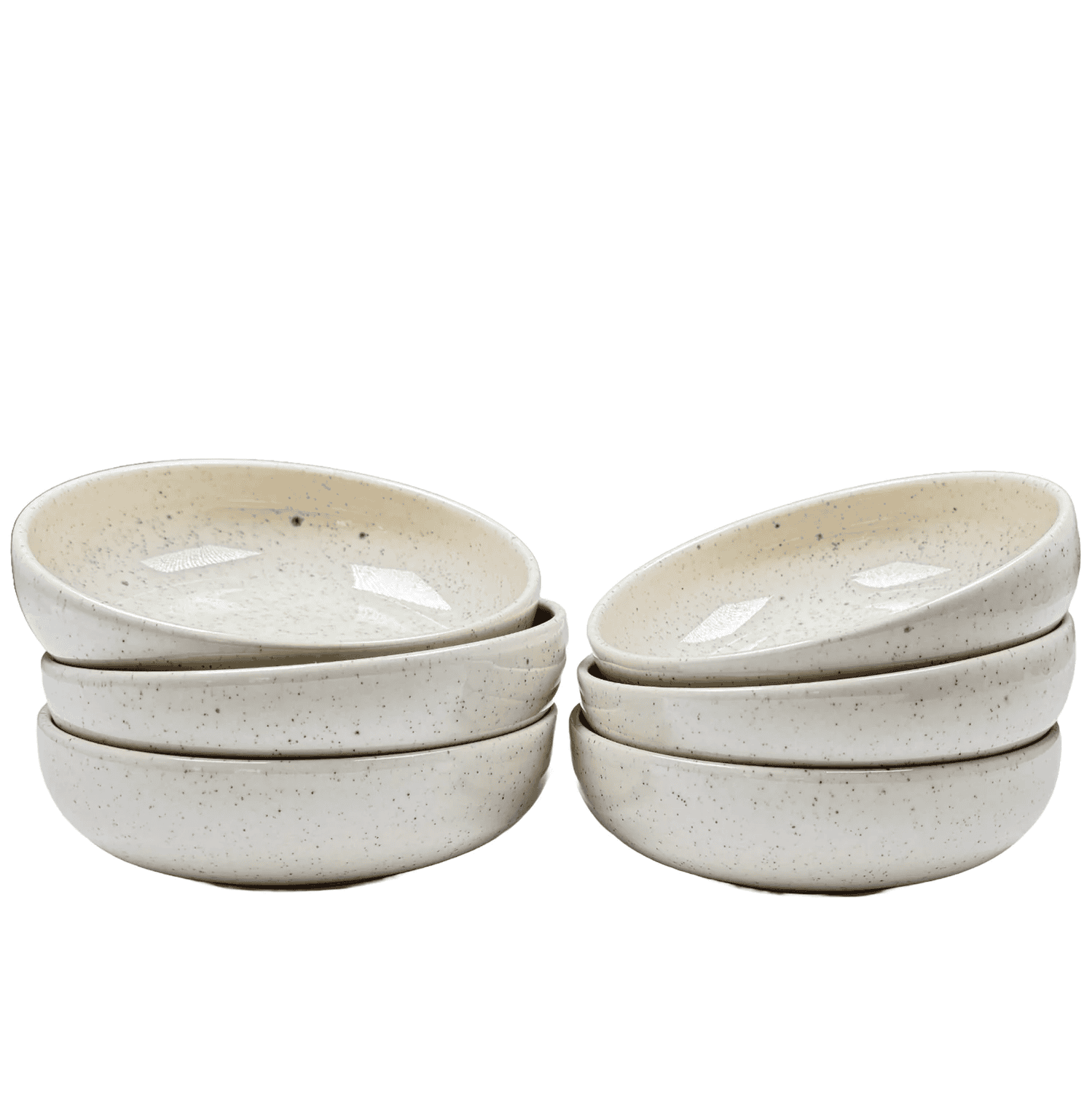 6-er Set Bowl Dorle - creme gesprenkelt