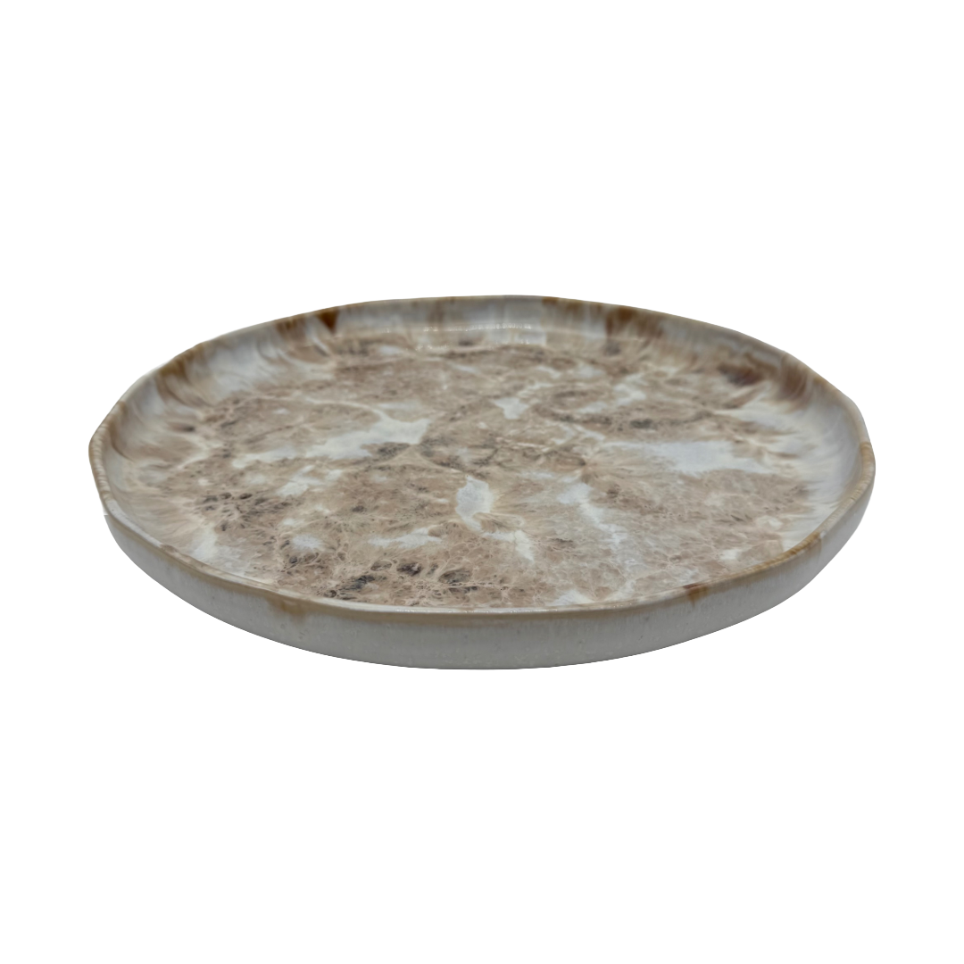 Steingut Teller Karl - Caramella - 28cm, handgemacht & feuerfest