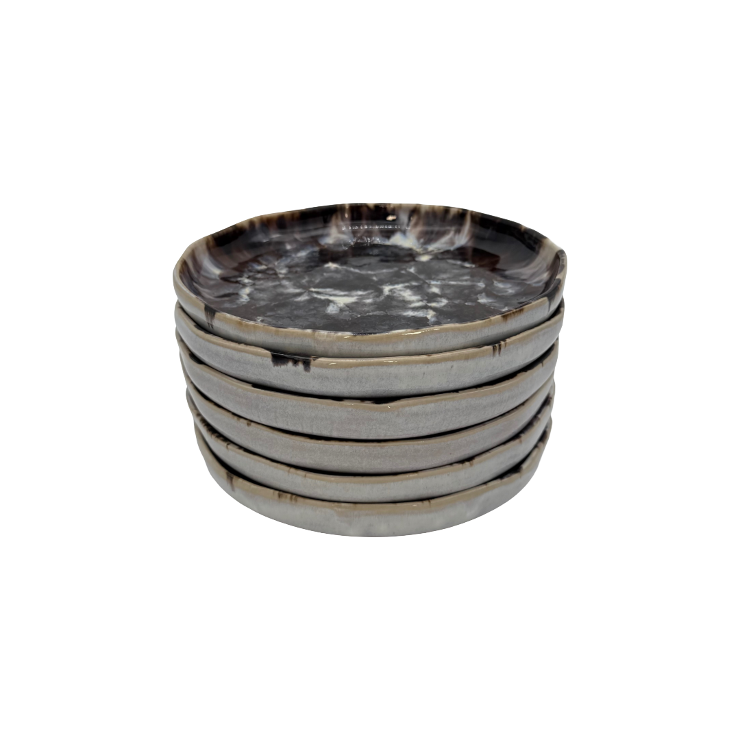 6-er Set Teller Karlchen -Kokette Mamorette