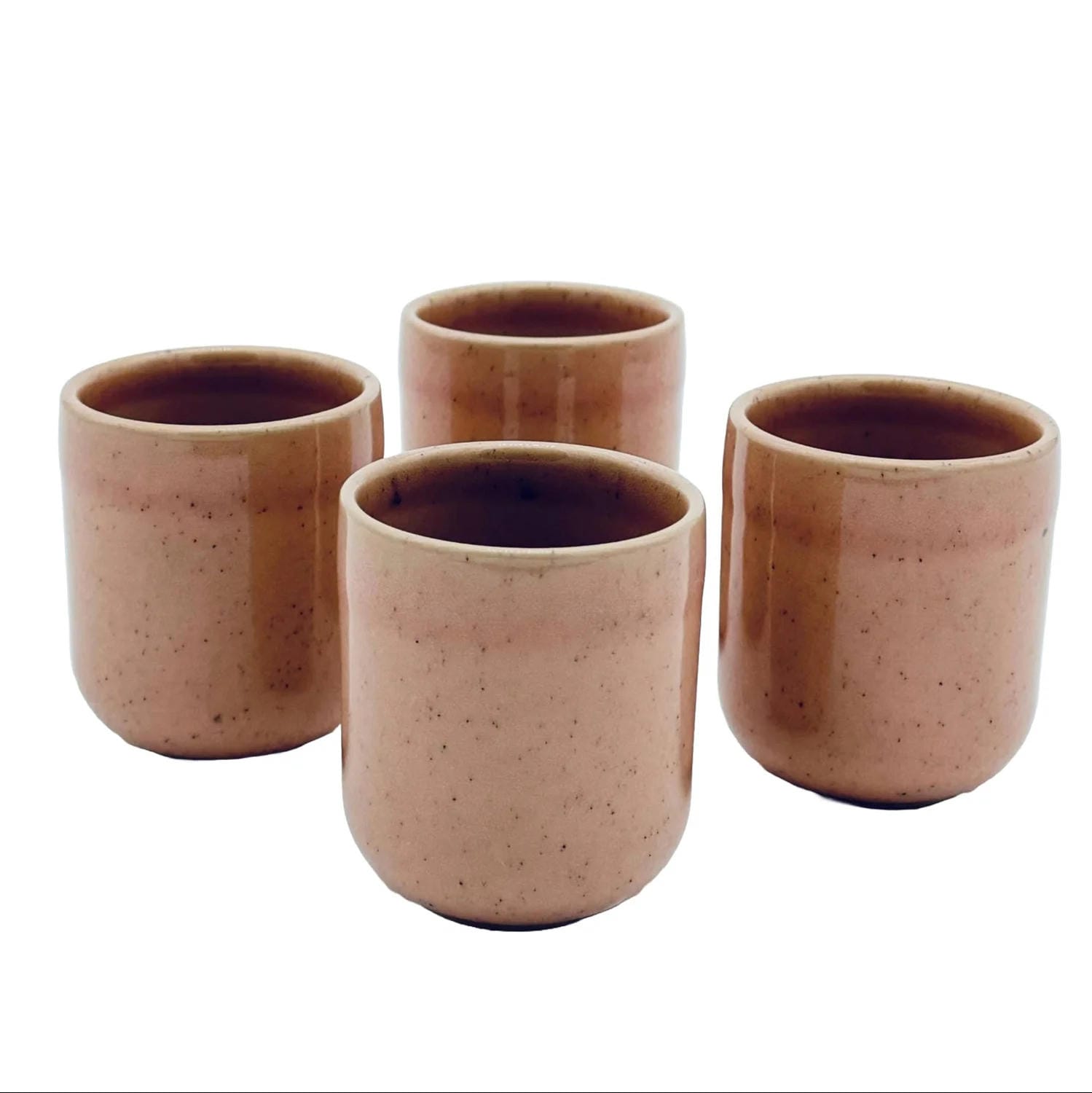 4-er Set Espressobecher Gunnar - rosa gesprenkelt