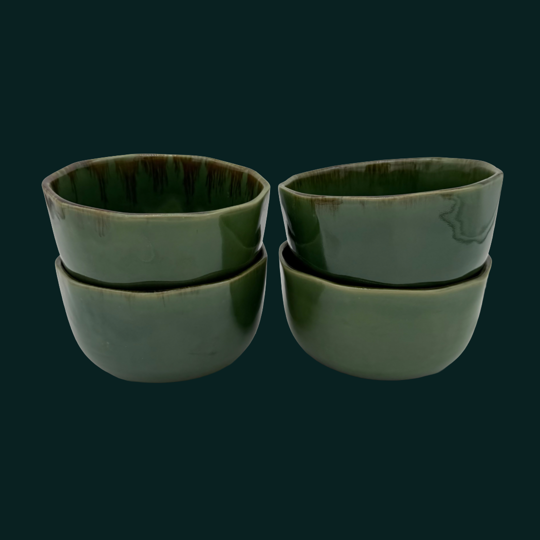 4-er Set Bowl dicke Hannah - Grüne Gundi