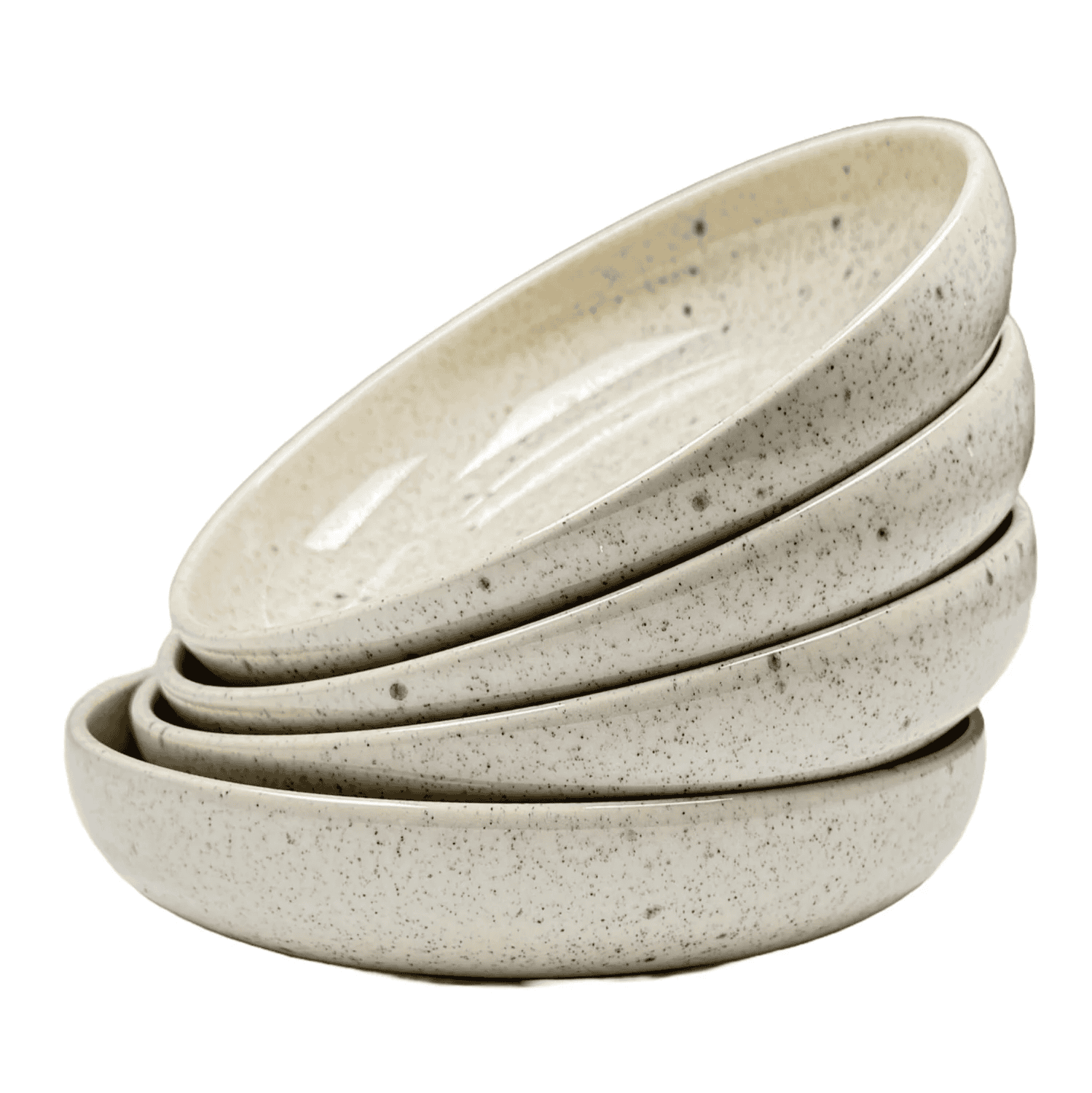 4-er Set Pastabowl Annika - creme gesprenkelt