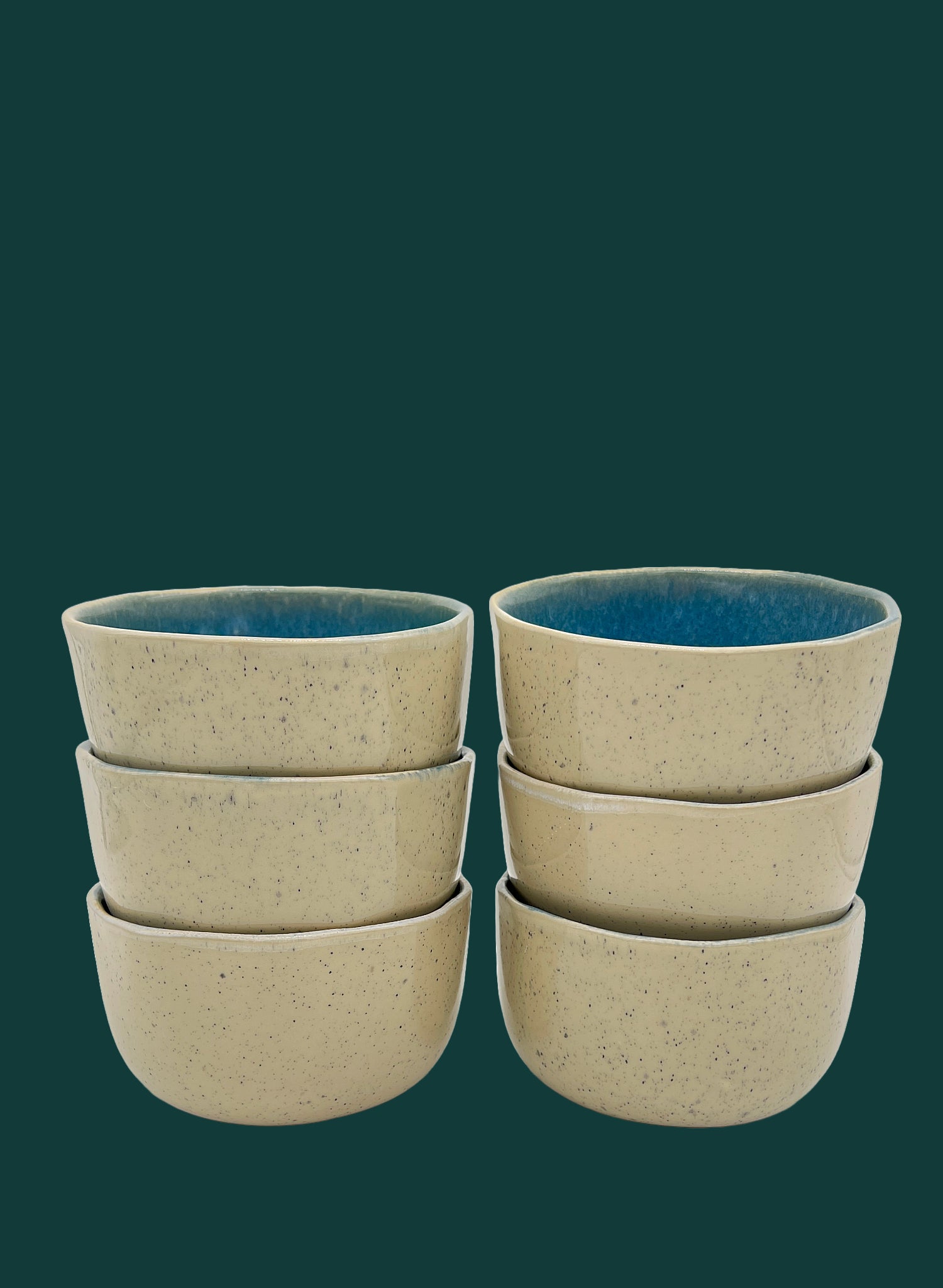 6-er Set Bowl dicke Hannah - Aqua