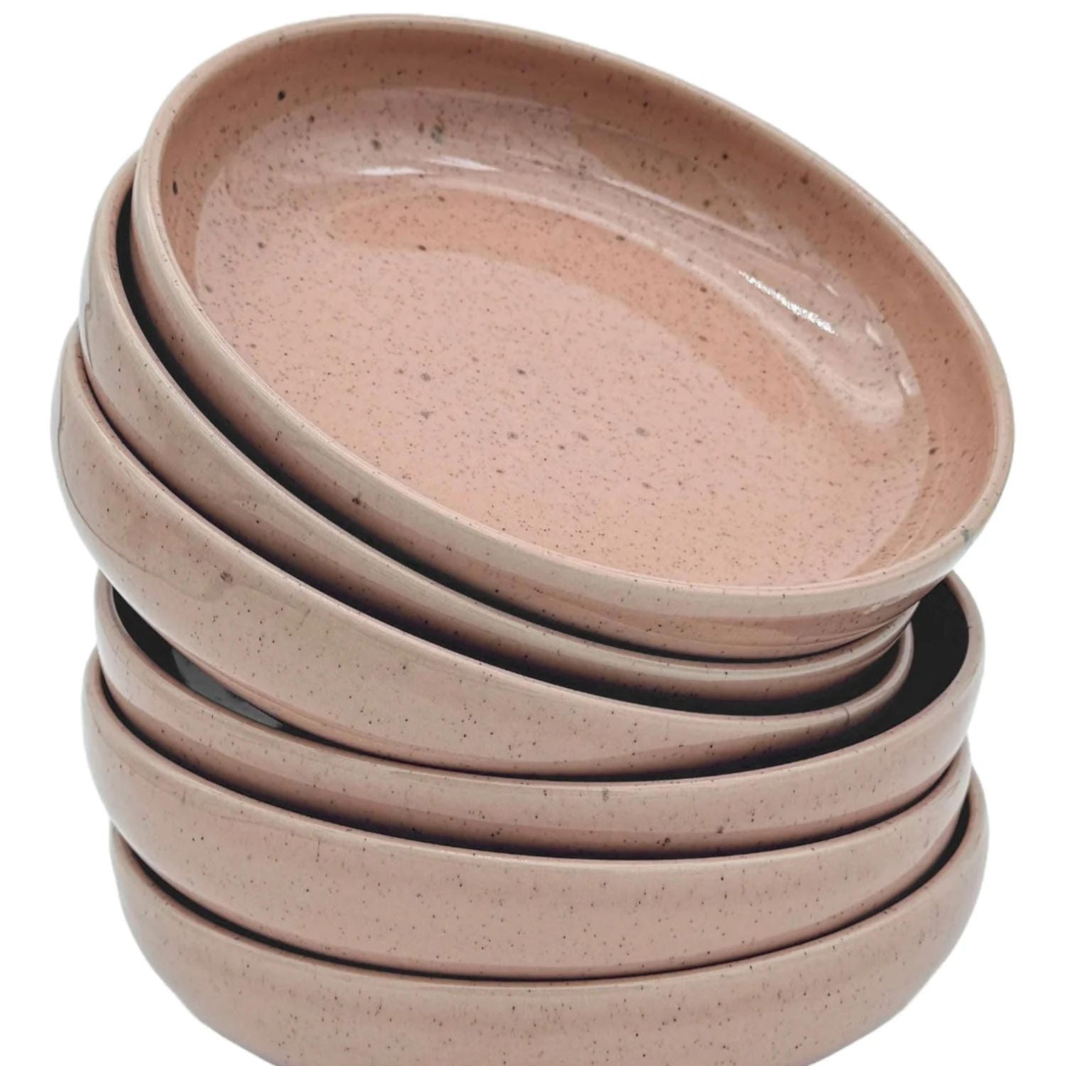 6-er Set Bowl Dorle - rosa gesprenkelt