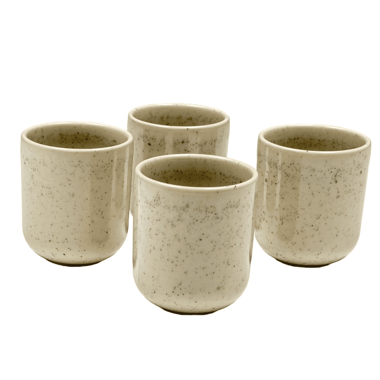 4-er Set Espressobecher Gunnar - creme gesprenkelt