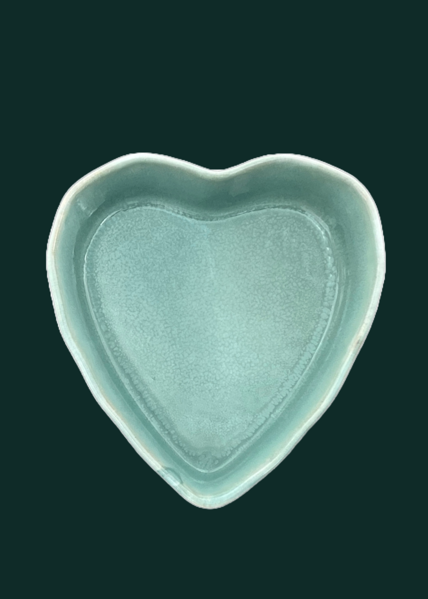 Herzschüssel große Liebe - Immergrün mit Backmischung weil Liebe durch den Magen geht