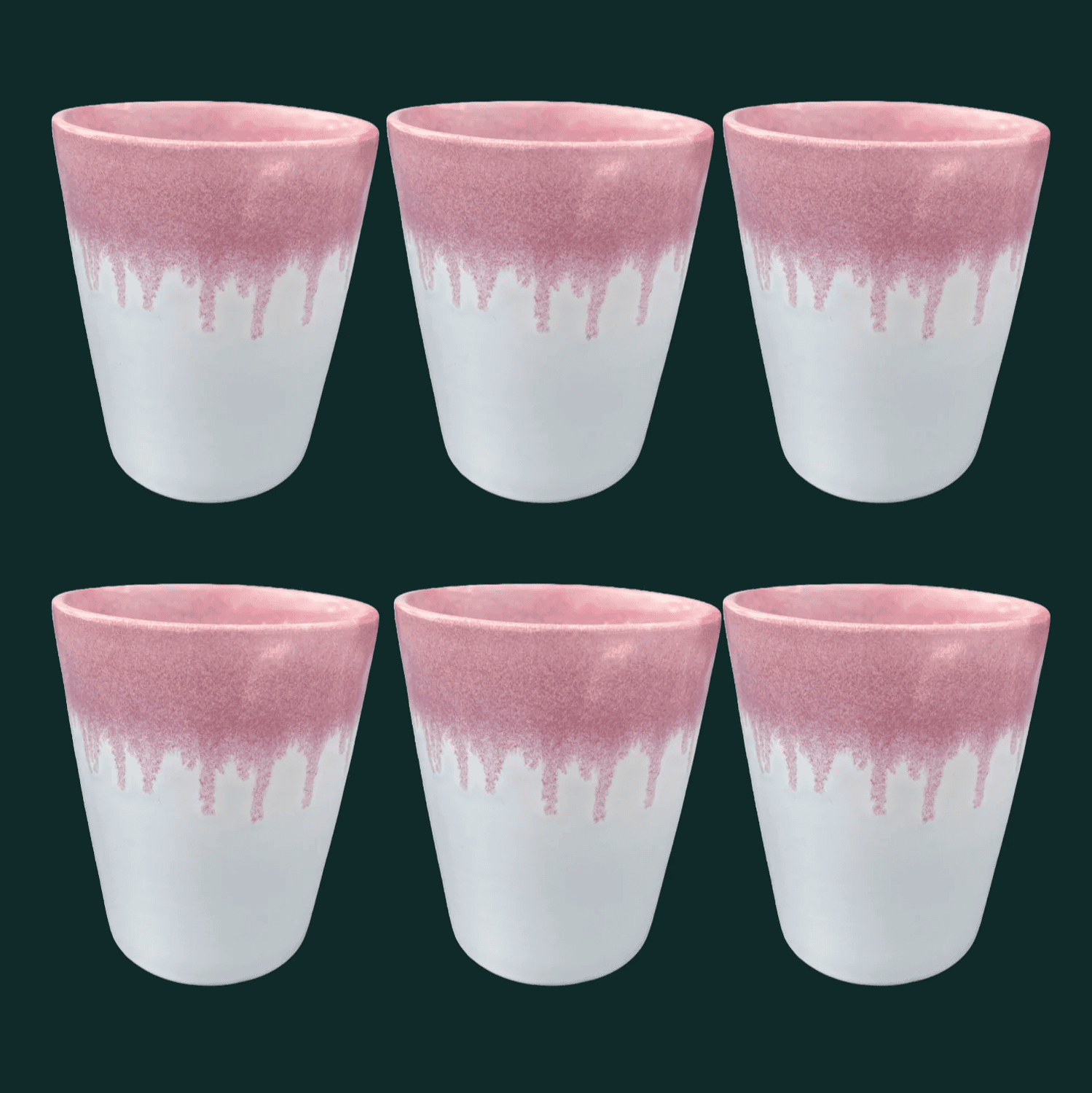 6-er Set Becher Horst - Himbeersahne