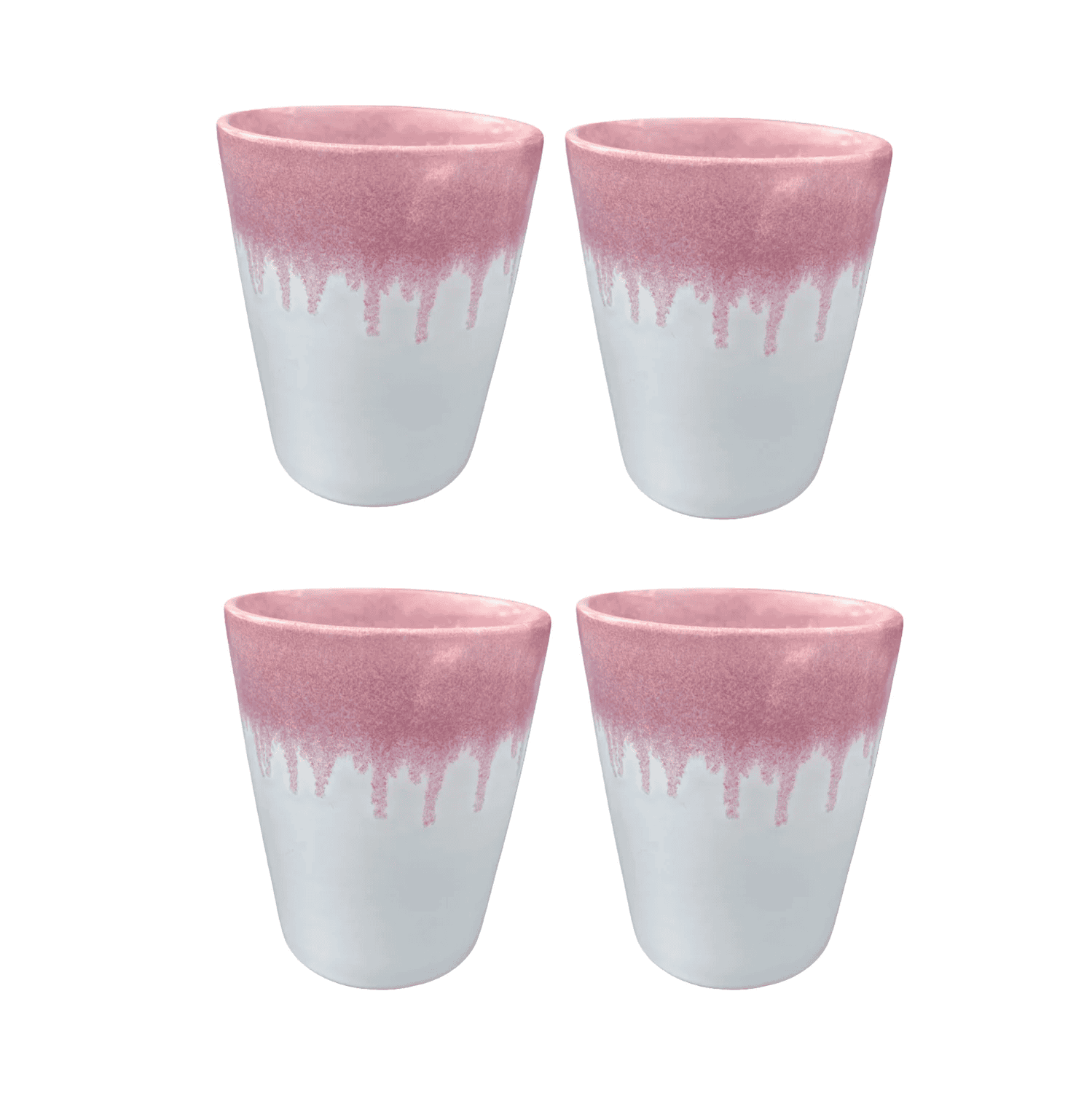 4-er Set Becher Horst - Himbeersahne