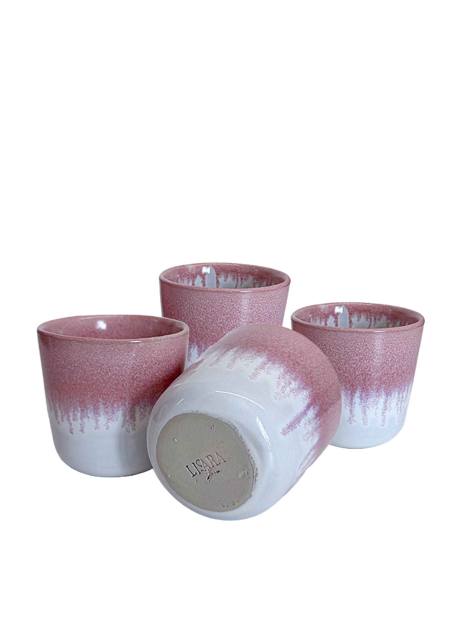 Becher 4-er Set Hilde - himbeersahne