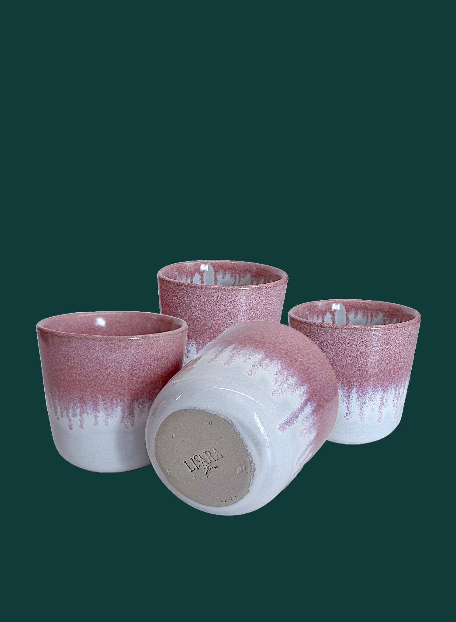 Becher 4-er Set Hilde - himbeersahne