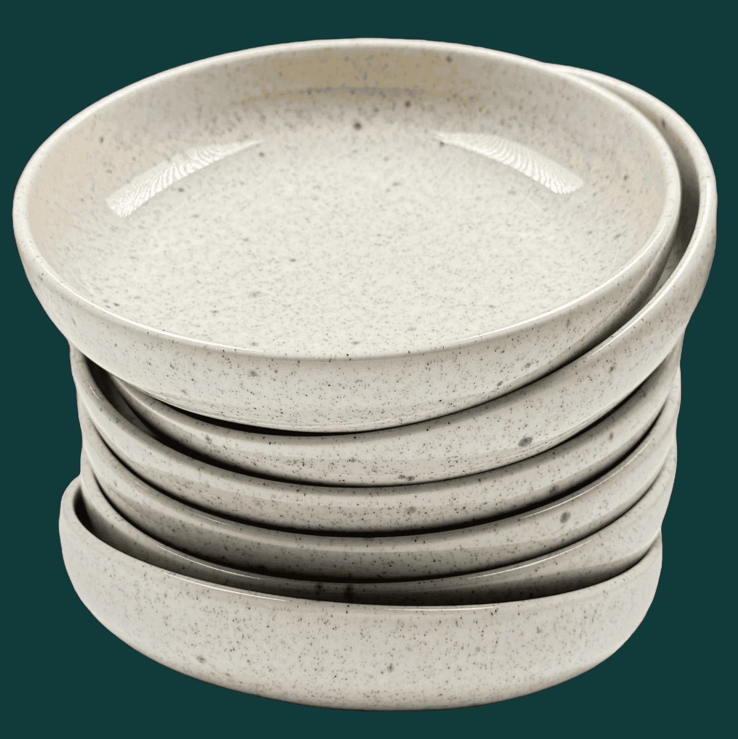 6-er Set Pastabowl Annika - creme gesprenkelt