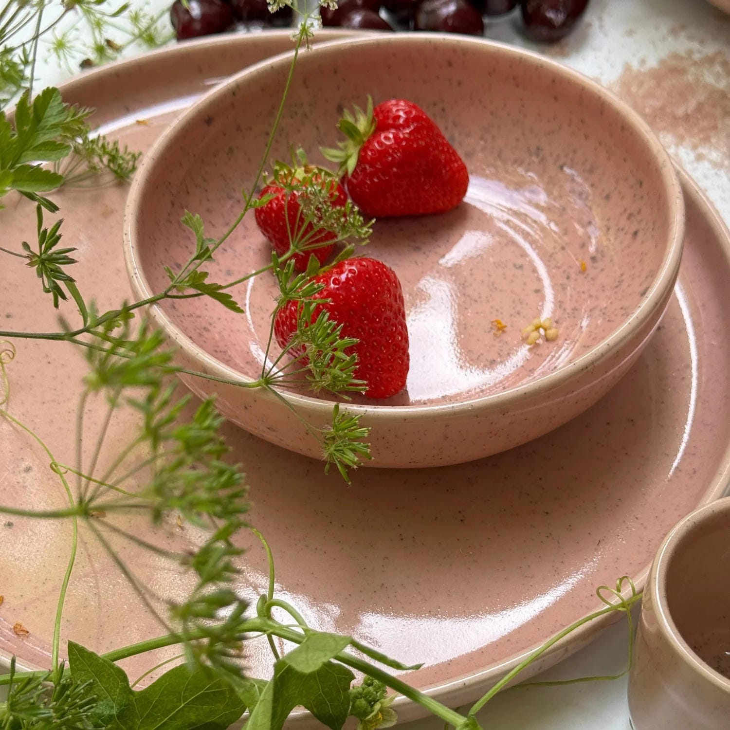 Bowl Dorle - rosa gesprenkelt