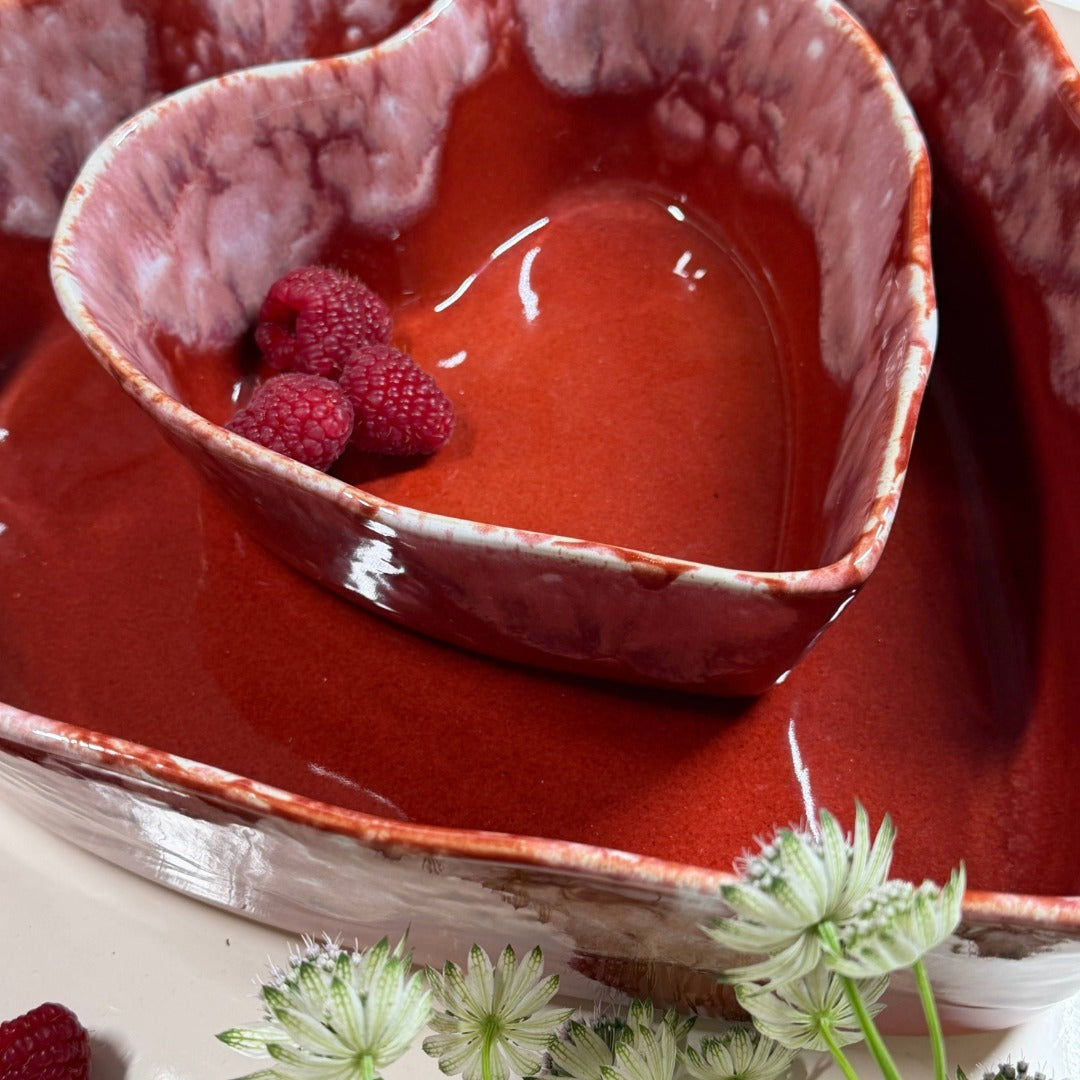 Herzschüssel große Liebe - rote Rita