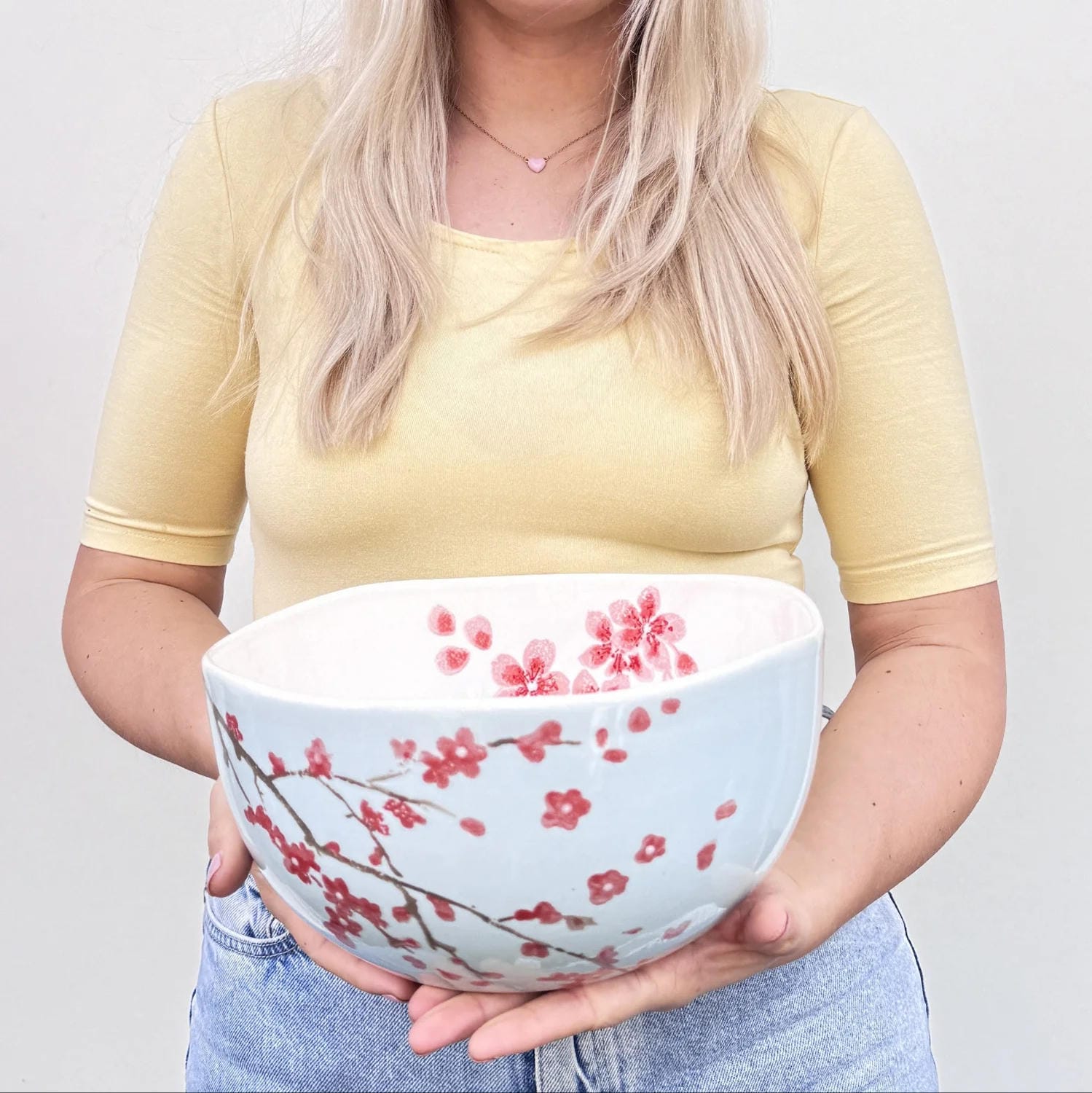 Tasse Pfirsichblüte Himmelblau