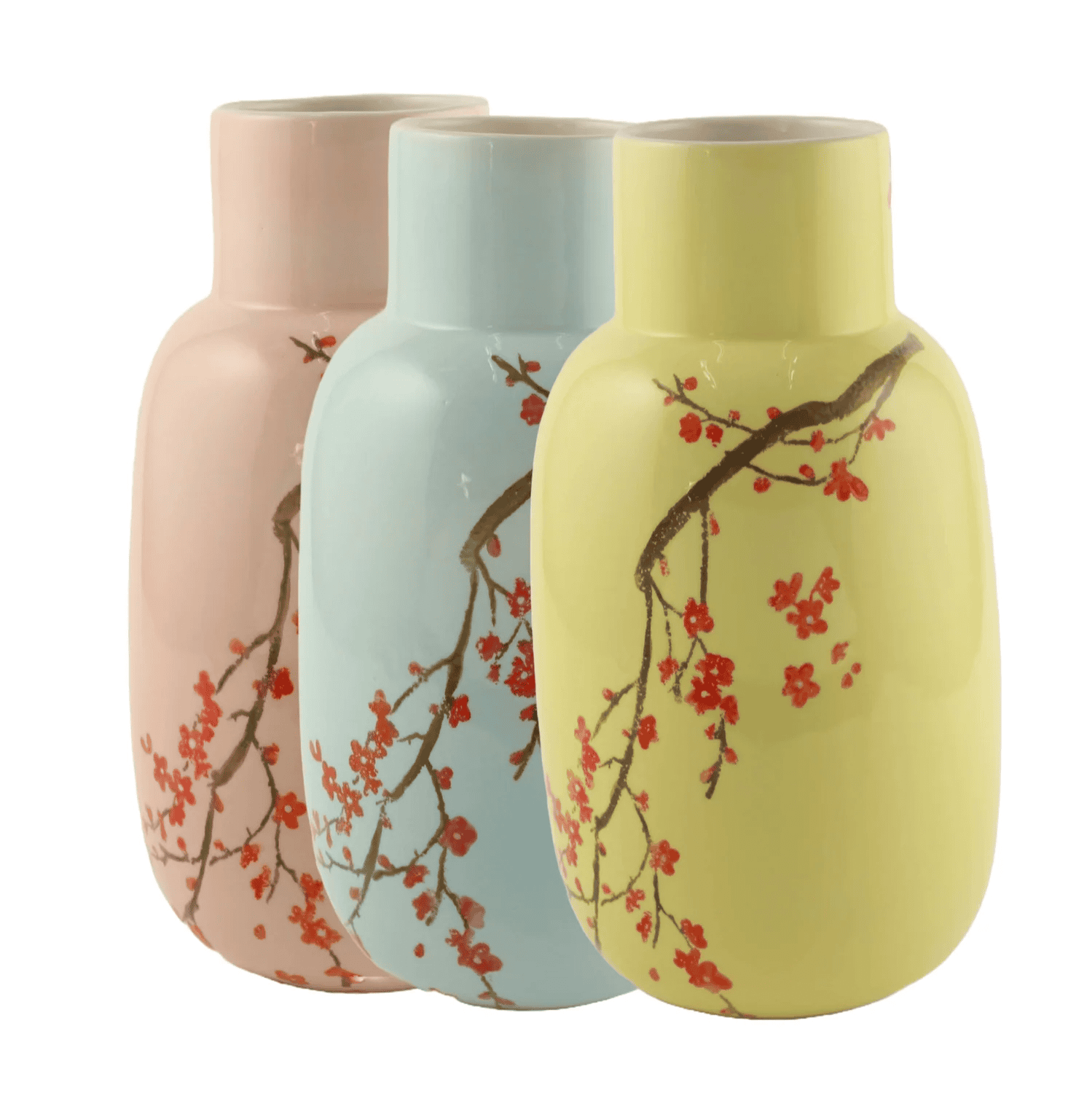Vase Pfirsichblüte Himmelblau